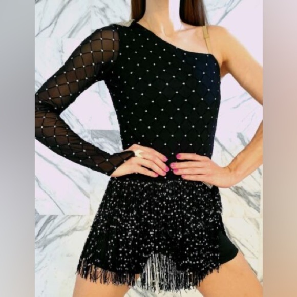 Revolution Dance Girl’s Flapper Dress STYLE #RC17029 COLOR: Black Large Child - Picture 2 of 16